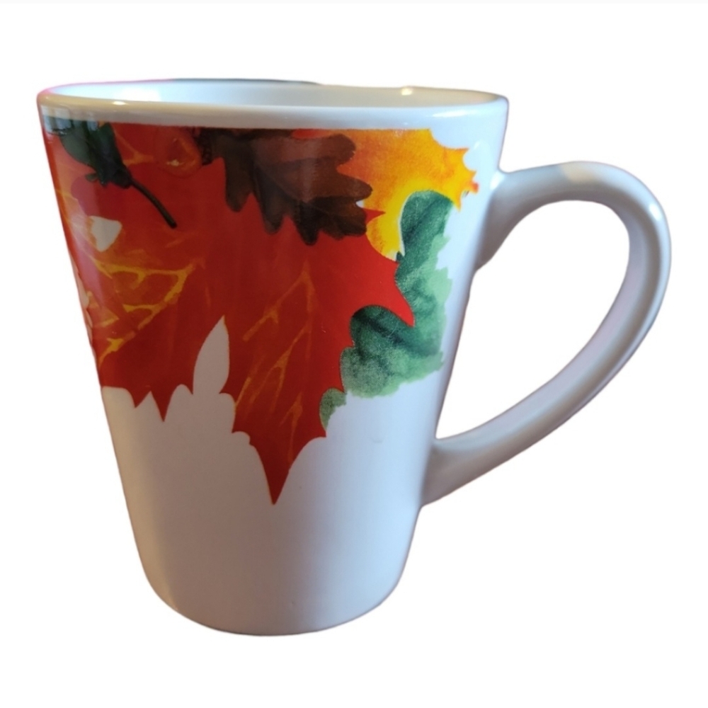 1 Vtg Mug Coffee Tea Cup Royal Norfolk Greenbrier Autumn Leaves Thanksgiving